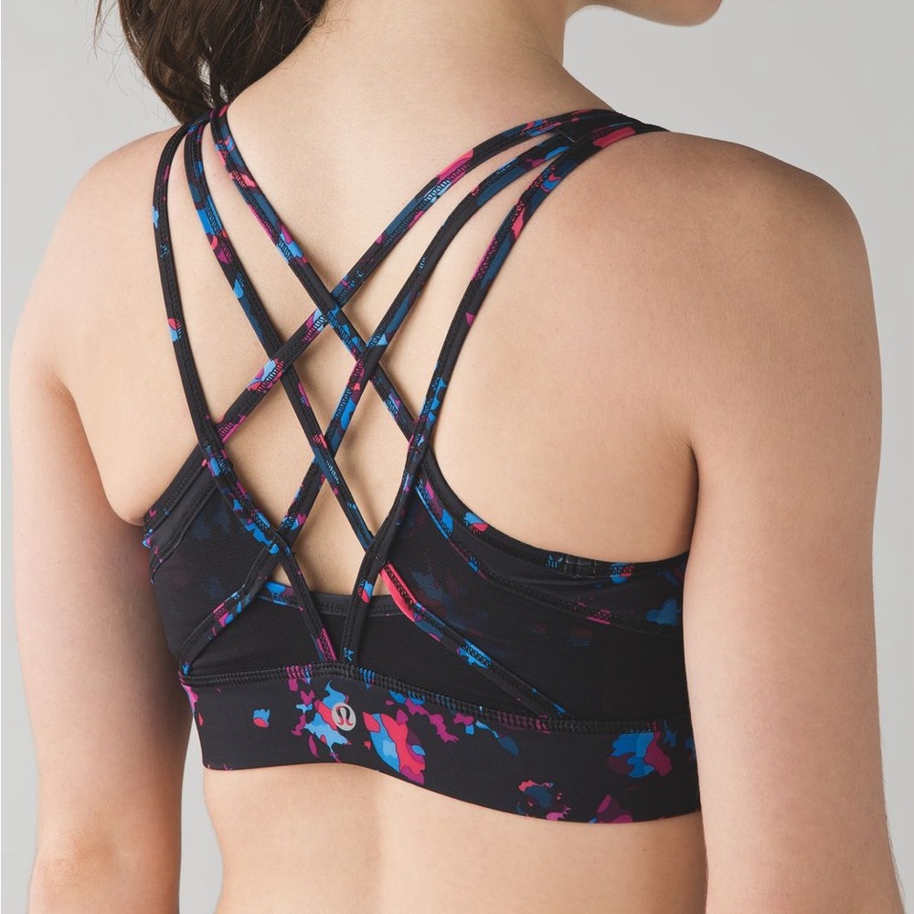 Lululemon Strap It Like Its Hot Bra Dandy Digie Multi / Black size 4